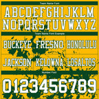 Custom Gold White-Green 3D Pattern Splash Authentic Football Jersey