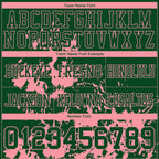 Custom Green Medium Pink 3D Pattern Splash Authentic Football Jersey