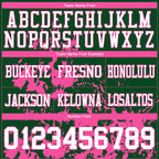 Custom Green White-Pink 3D Pattern Splash Authentic Football Jersey