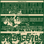 Custom Green Cream 3D Pattern Splash Authentic Football Jersey