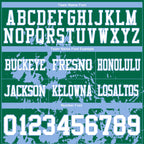 Custom Kelly Green White-Light Blue 3D Pattern Splash Authentic Football Jersey