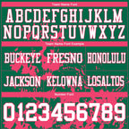 Custom Kelly Green White-Neon Pink 3D Pattern Splash Authentic Football Jersey