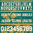 Custom Teal White-Old Gold 3D Pattern Splash Authentic Football Jersey