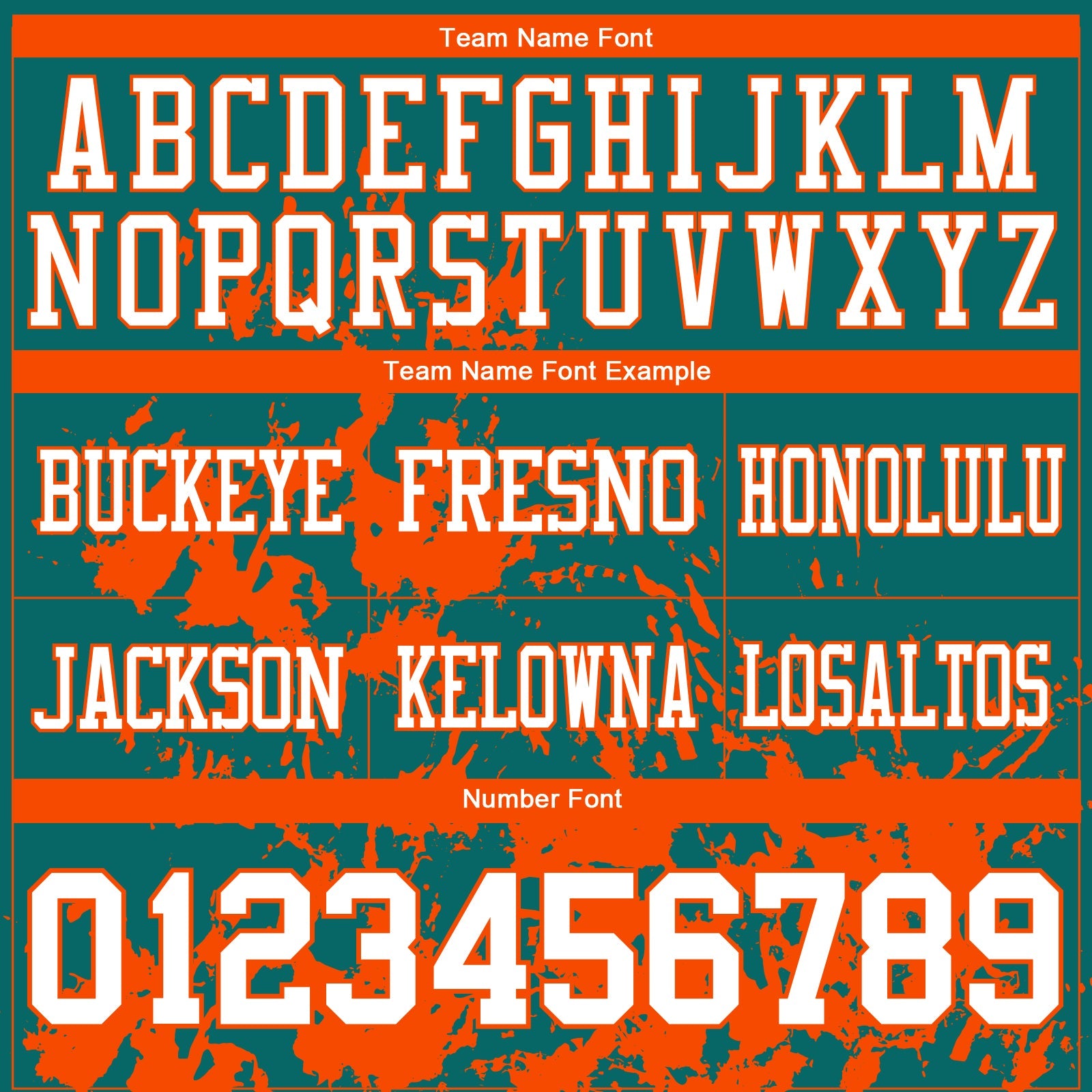 Custom Teal White-Orange 3D Pattern Splash Authentic Football Jersey