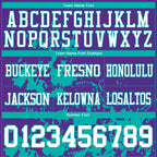 Custom Purple White-Aqua 3D Pattern Splash Authentic Football Jersey