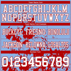 Custom Light Blue White-Red 3D Pattern Splash Authentic Football Jersey
