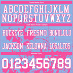 Custom Light Blue White-Pink 3D Pattern Splash Authentic Football Jersey