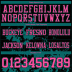 Custom Black Pink-Teal 3D Pattern Splash Authentic Football Jersey