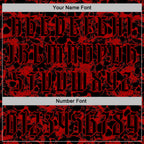 Custom Red Black 3D Skull Gothic Vintage Sports Pullover Sweatshirt Hoodie