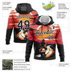 Custom Stitched Red Black-White 3D Pattern Design Motorcycle Motocross Racing Sports Pullover Sweatshirt Hoodie