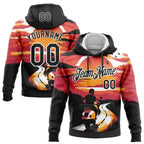 Custom Stitched Red Black-White 3D Pattern Design Motorcycle Motocross Racing Sports Pullover Sweatshirt Hoodie