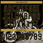 Custom Stitched Black Old Gold 3D Pattern Design Motorcycle Motocross Racing Sports Pullover Sweatshirt Hoodie