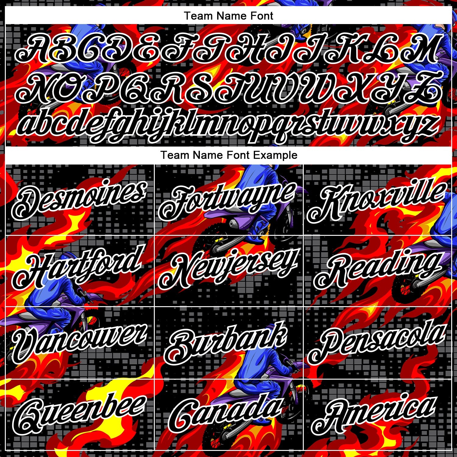 Custom Stitched Black White 3D Pattern Design Flame Motorcycle Motocross Racing Sports Pullover Sweatshirt Hoodie