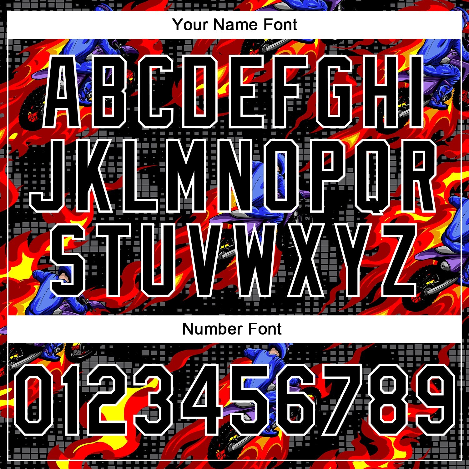 Custom Stitched Black White 3D Pattern Design Flame Motorcycle Motocross Racing Sports Pullover Sweatshirt Hoodie