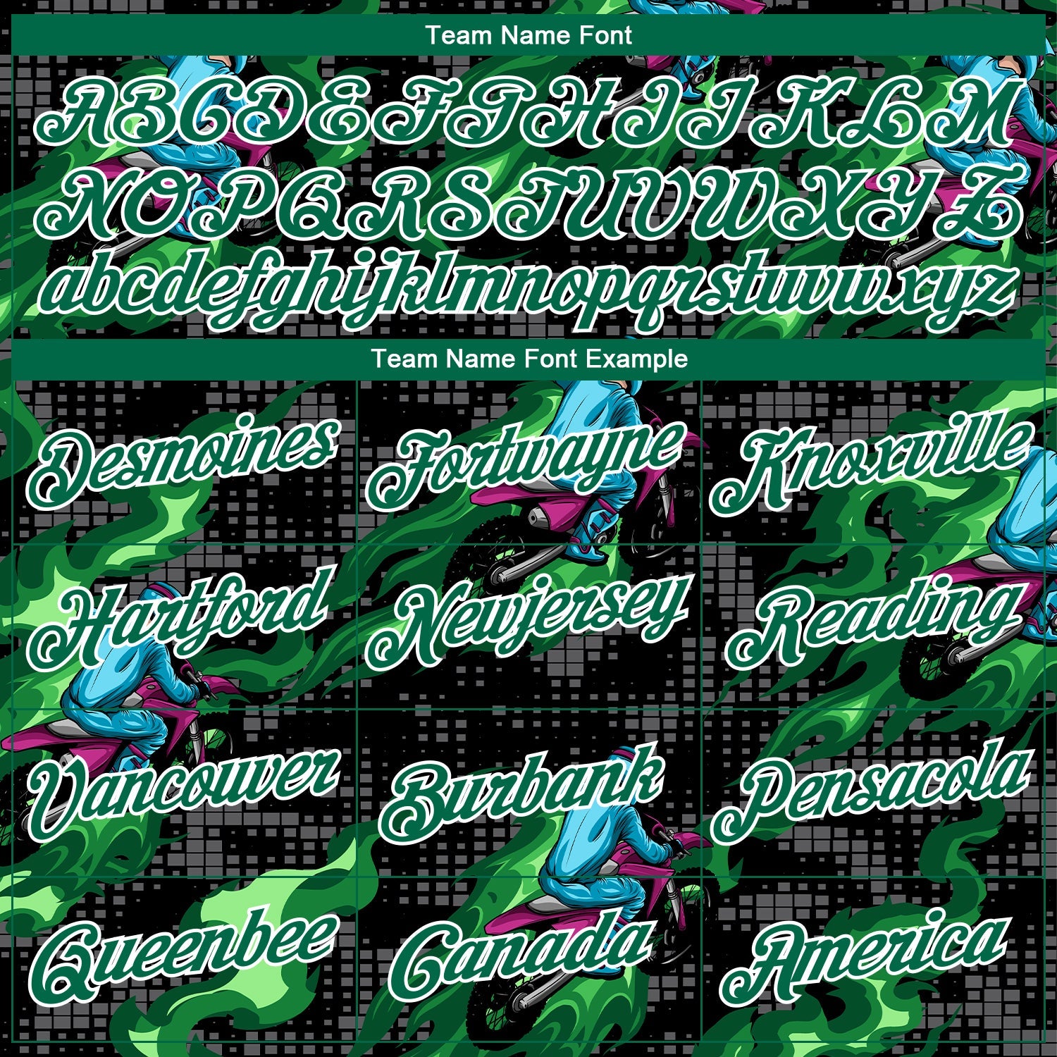 Custom Stitched Black Kelly Green-White 3D Pattern Design Flame Motorcycle Motocross Racing Sports Pullover Sweatshirt Hoodie