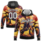 Custom Stitched Yellow White-Black 3D Pattern Design Motorcycle Motocross Racing Sports Pullover Sweatshirt Hoodie