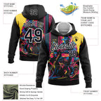 Custom Stitched Black White 3D Pattern Design Motorcycle Motocross Racing Sports Pullover Sweatshirt Hoodie