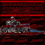 Custom Stitched Black Red 3D Pattern Design Motorcycle Motocross Skull Racing Sports Pullover Sweatshirt Hoodie