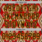 Custom Stitched Red Brown-Yellow 3D Pattern Design Tribal Ethnic Native American Sports Pullover Sweatshirt Hoodie