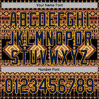 Custom Stitched Black Navy-Gold 3D Pattern Design Tribal Ethnic Native American Sports Pullover Sweatshirt Hoodie