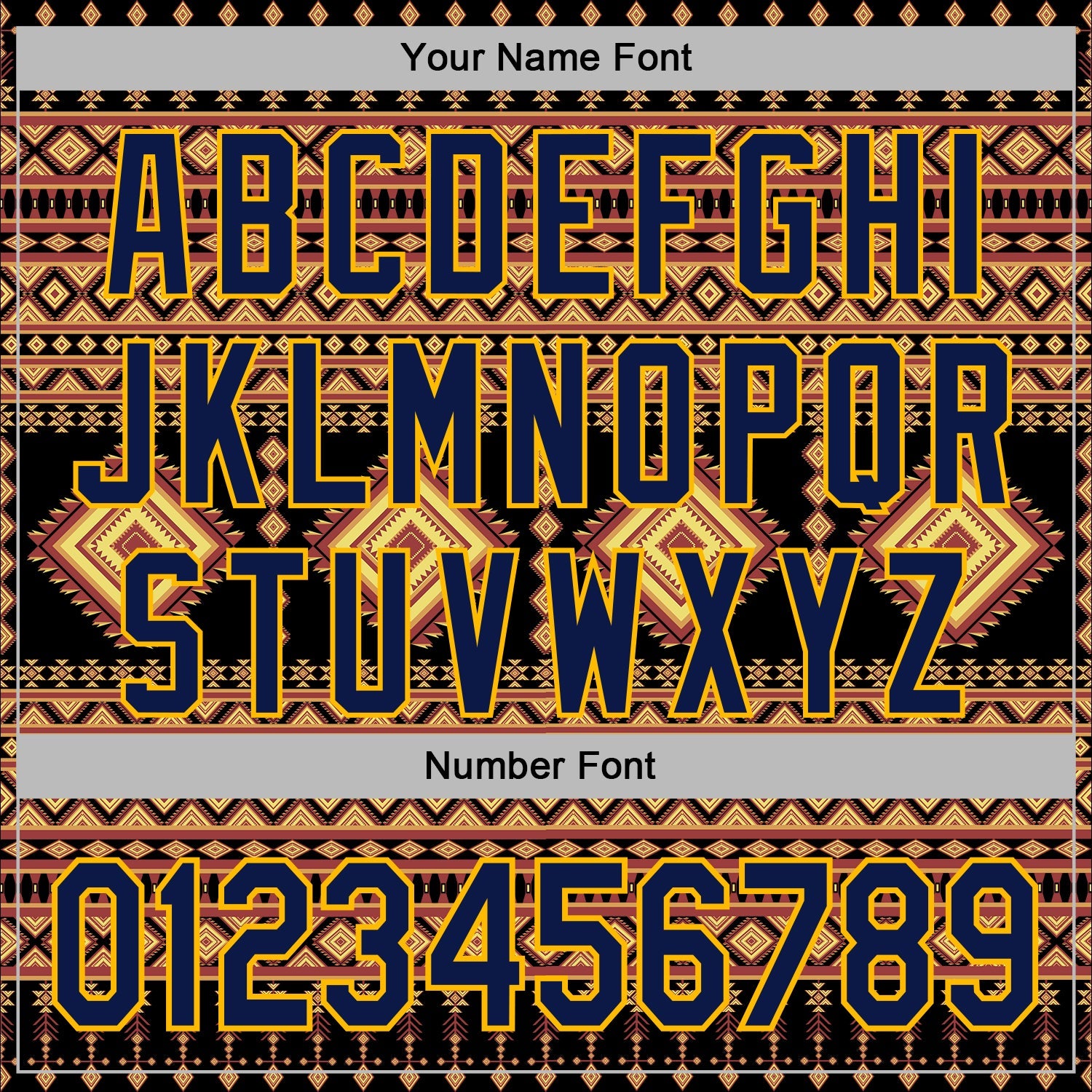 Custom Stitched Black Navy-Gold 3D Pattern Design Tribal Ethnic Native American Sports Pullover Sweatshirt Hoodie