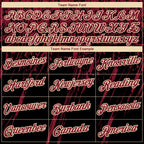 Custom Stitched Black Crimson-Cream 3D Pattern Design Splash Grunge Art Sports Pullover Sweatshirt Hoodie