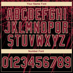 Custom Stitched Black Crimson-Cream 3D Pattern Design Splash Grunge Art Sports Pullover Sweatshirt Hoodie