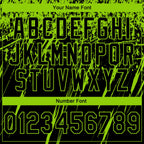 Custom Stitched Black Neon Green 3D Pattern Design Splash Grunge Art Sports Pullover Sweatshirt Hoodie