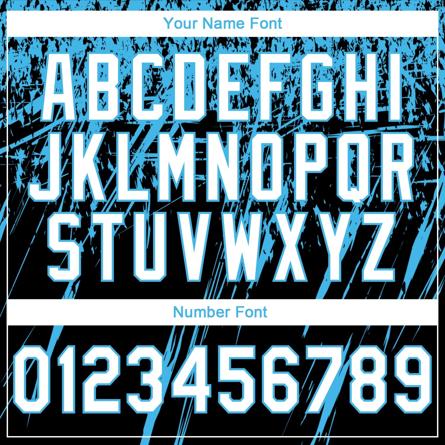 Custom Stitched Black White-Sky Blue 3D Pattern Design Splash Grunge Art Sports Pullover Sweatshirt Hoodie