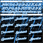 Custom Stitched Black White-Powder Blue 3D Pattern Design Splash Grunge Art Sports Pullover Sweatshirt Hoodie