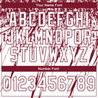 Custom Stitched White Crimson 3D Pattern Design Splash Grunge Art Sports Pullover Sweatshirt Hoodie