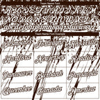 Custom Stitched White Brown 3D Pattern Design Splash Grunge Art Sports Pullover Sweatshirt Hoodie