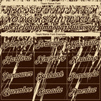 Custom Stitched Brown Cream 3D Pattern Design Splash Grunge Art Sports Pullover Sweatshirt Hoodie