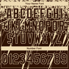 Custom Stitched Brown Cream 3D Pattern Design Splash Grunge Art Sports Pullover Sweatshirt Hoodie