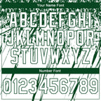 Custom Stitched White Green 3D Pattern Design Splash Grunge Art Sports Pullover Sweatshirt Hoodie