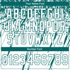 Custom Stitched White Teal 3D Pattern Design Splash Grunge Art Sports Pullover Sweatshirt Hoodie