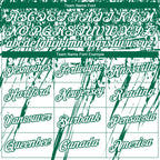 Custom Stitched White Kelly Green 3D Pattern Design Splash Grunge Art Sports Pullover Sweatshirt Hoodie