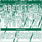 Custom Stitched White Kelly Green 3D Pattern Design Splash Grunge Art Sports Pullover Sweatshirt Hoodie