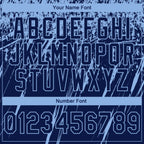 Custom Stitched Navy Light Blue 3D Pattern Design Splash Grunge Art Sports Pullover Sweatshirt Hoodie