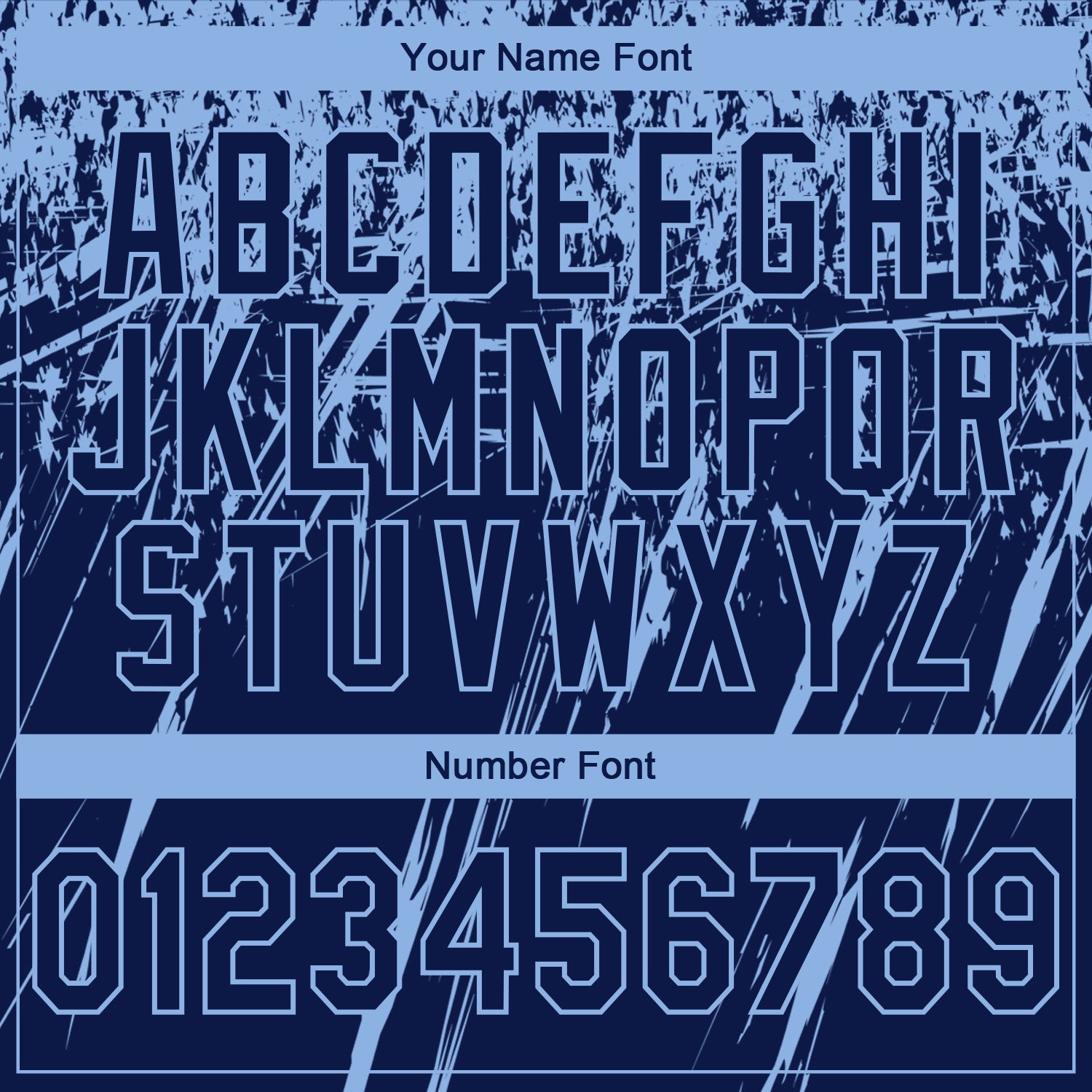 Custom Stitched Navy Light Blue 3D Pattern Design Splash Grunge Art Sports Pullover Sweatshirt Hoodie