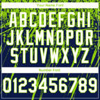 Custom Stitched Navy White-Neon Green 3D Pattern Design Splash Grunge Art Sports Pullover Sweatshirt Hoodie