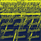 Custom Stitched Navy Neon Yellow 3D Pattern Design Splash Grunge Art Sports Pullover Sweatshirt Hoodie