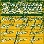 Custom Stitched Gold White-Green 3D Pattern Design Splash Grunge Art Sports Pullover Sweatshirt Hoodie