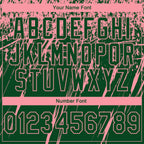 Custom Stitched Green Medium Pink 3D Pattern Design Splash Grunge Art Sports Pullover Sweatshirt Hoodie