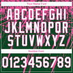 Custom Stitched Green White-Pink 3D Pattern Design Splash Grunge Art Sports Pullover Sweatshirt Hoodie