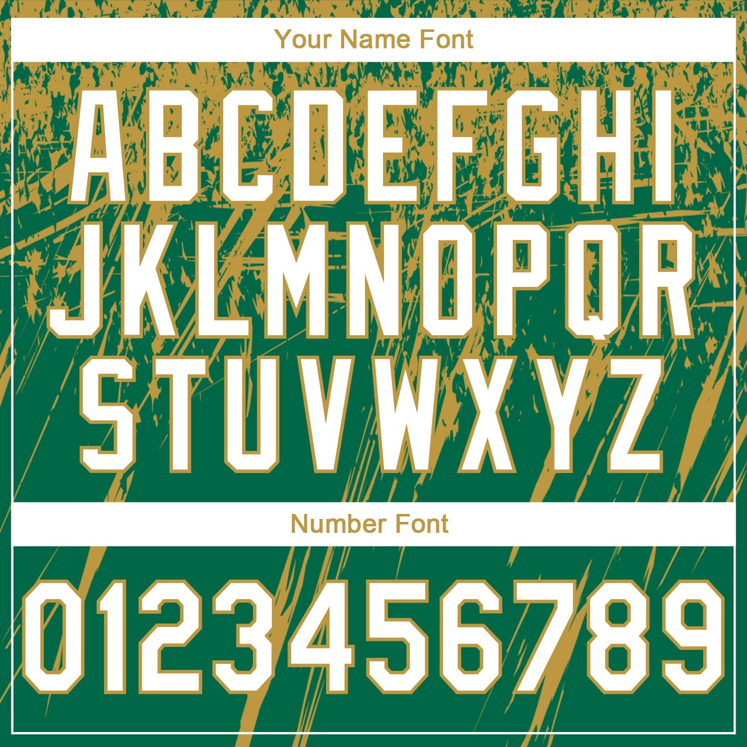 Custom Stitched Kelly Green White-Old Gold 3D Pattern Design Splash Grunge Art Sports Pullover Sweatshirt Hoodie