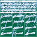 Custom Stitched Kelly Green White-Light Blue 3D Pattern Design Splash Grunge Art Sports Pullover Sweatshirt Hoodie