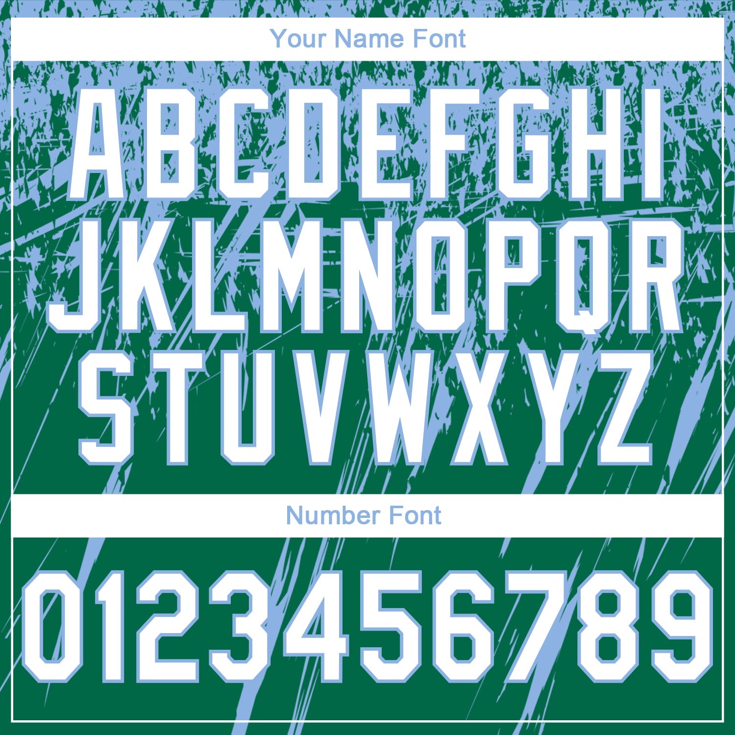 Custom Stitched Kelly Green White-Light Blue 3D Pattern Design Splash Grunge Art Sports Pullover Sweatshirt Hoodie