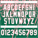 Custom Stitched Kelly Green White-Medium Pink 3D Pattern Design Splash Grunge Art Sports Pullover Sweatshirt Hoodie