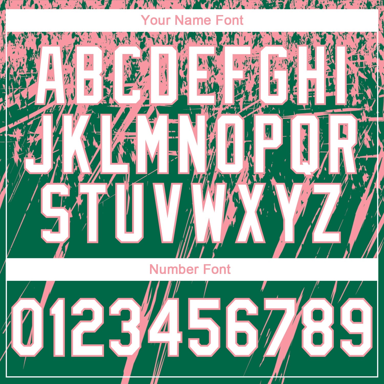 Custom Stitched Kelly Green White-Medium Pink 3D Pattern Design Splash Grunge Art Sports Pullover Sweatshirt Hoodie